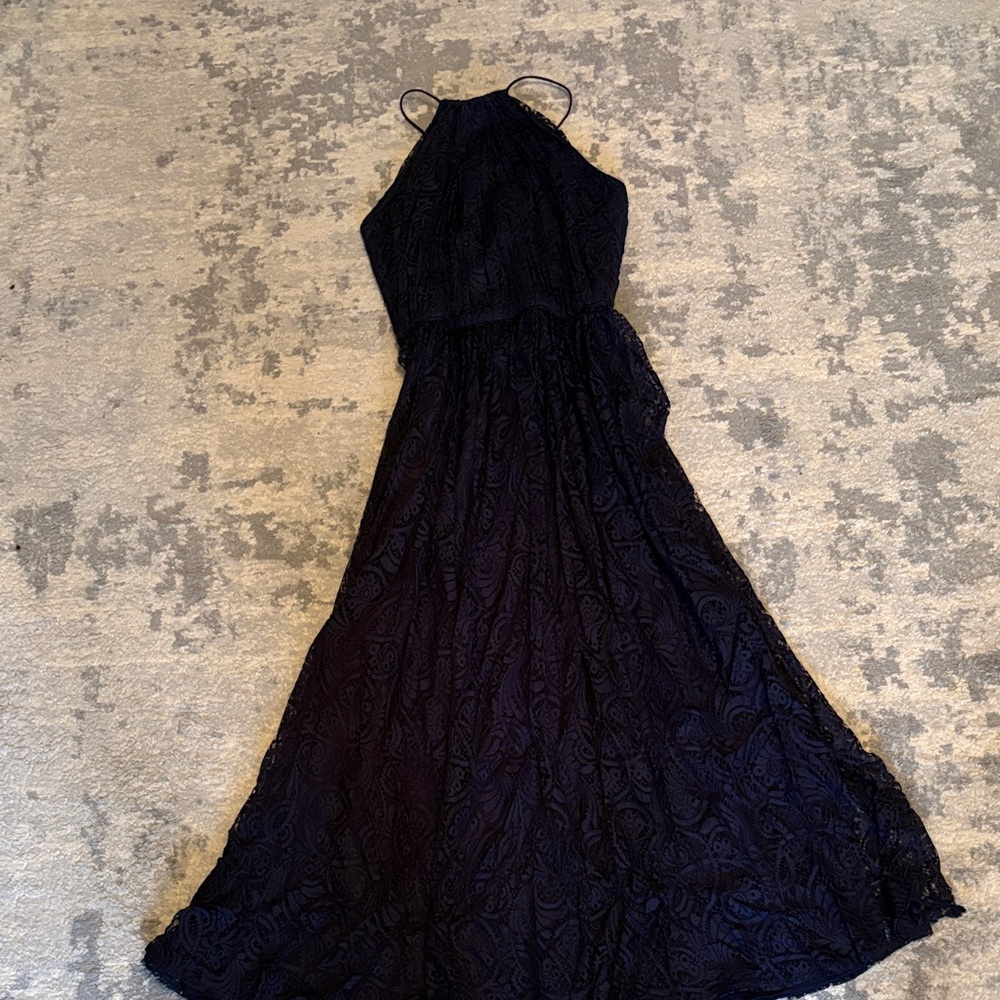 Vera Wang Blue Lace Dress